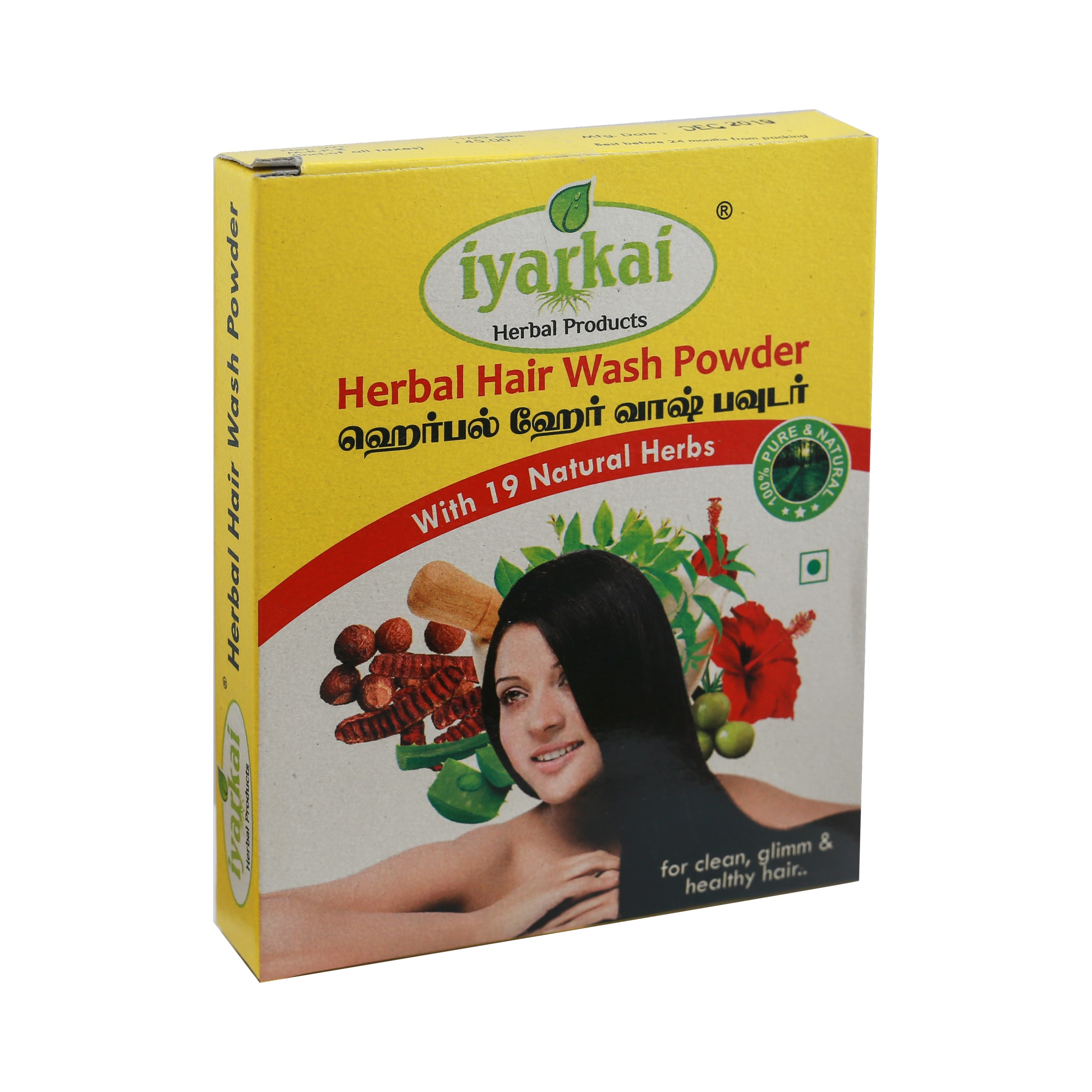 Iyarkai Herbal Hair Wash Powder 100gm - Iyarkai Herbal Products