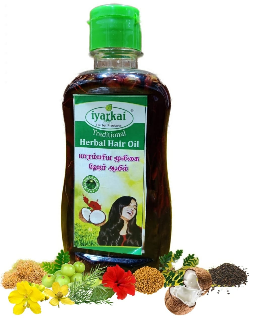 Iyarkai Traditional Herbal Hair Oil 200ml - Iyarkai Herbal Products